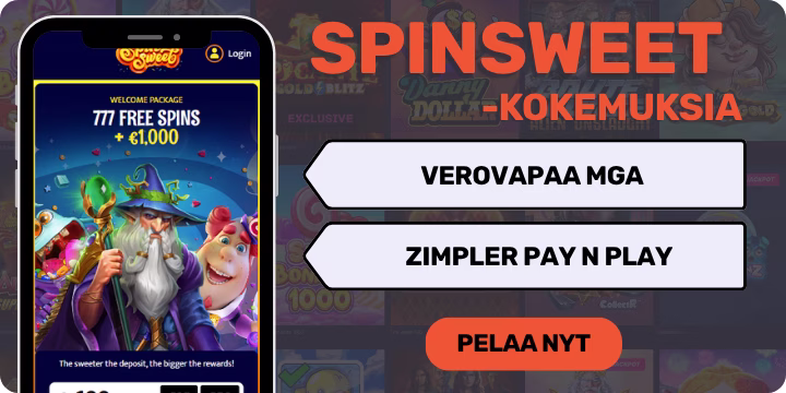 SpinSweet Casino kokemuksia verovapaasti.