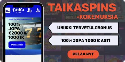 TaikaSpins kokemuksia uniikilla tervetulobonuksella.