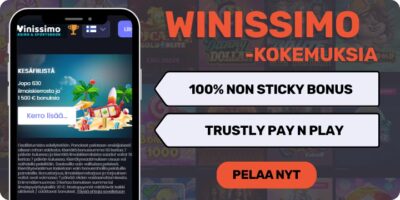 Winissimo kokemuksia non sticky bonuksella.