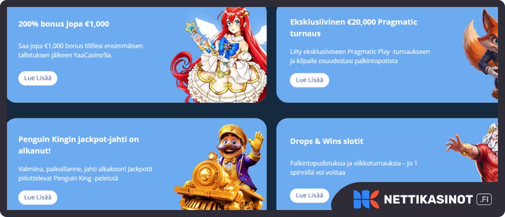 Yaa Casino kampanjat ja bonus
