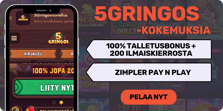 5Gringos kokemuksia isolla tervetulobonuksella.