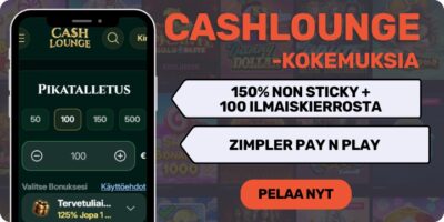 CashLounge kokemuksia isolla tervetulobonuksella.