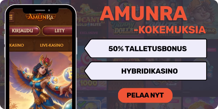 Amunra Casino kokemuksia jopa 500 € bonuksella.