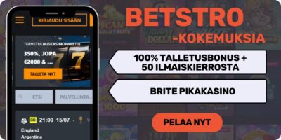 Betstro kokemuksia 100% tervetulubonuksella.