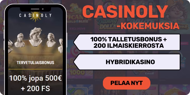 Casinoly kokemuksia isolla tervetulobonuksella.
