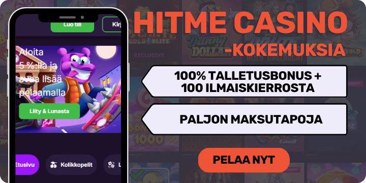 HitMe kokemuksia isolla tervetulobonuksella.