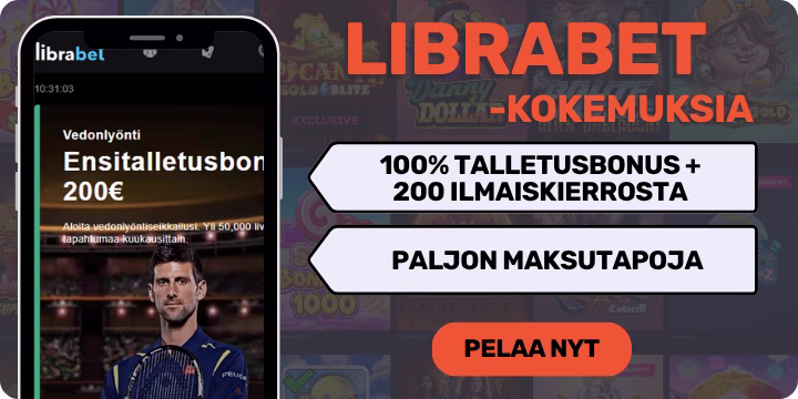 LibraBet Casino kokemuksia isolla tervetuliaisbonuksella.