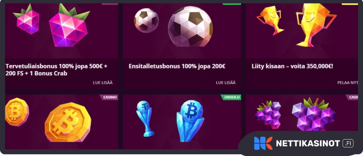 Malina kampanjat ja bonus