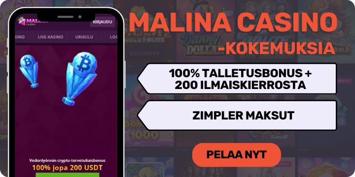 Malina Casino kokemuksia isolla tervetulobonuksella.