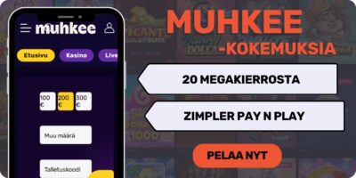 Muhkee kasino kokemuksia 20 megakierroksella.