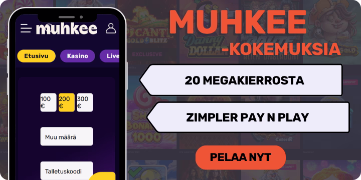 Muhkee kasino kokemuksia 20 megakierroksella.