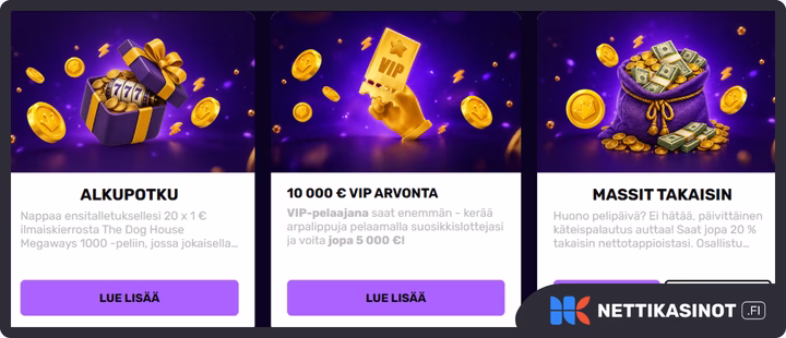 Muhkee kampanjat ja bonus