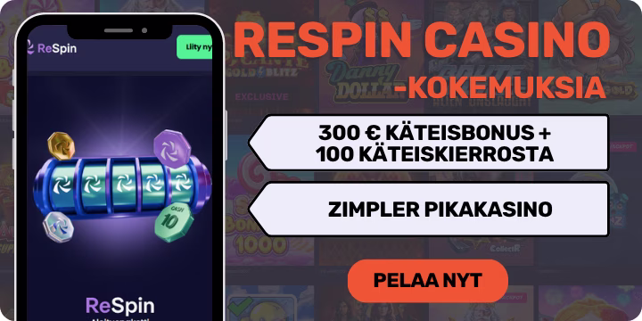 ReSpin Casino kokemuksia käteisbonuksella.