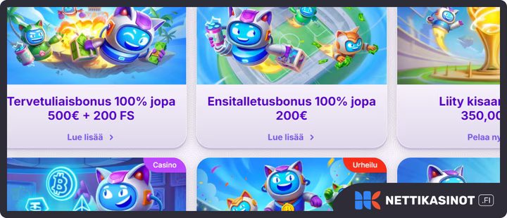 RoboCat kampanjat ja bonus