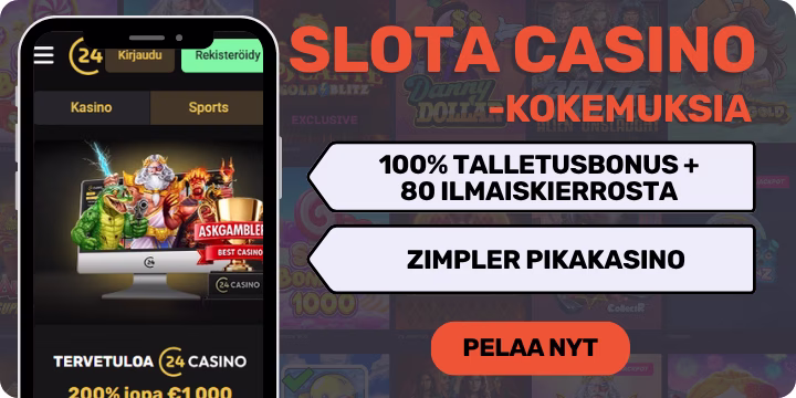 Slota Casino kokemuksia tuhdilla tervetulobonuksella.