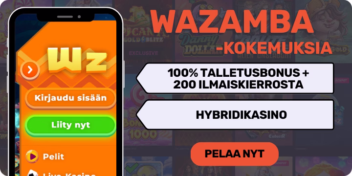 Wazamba kokemuksia isolla tervertulobonuksella.
