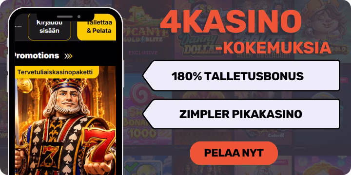 4Kasino kokemuksia uniikilla tervetulobonuksella.