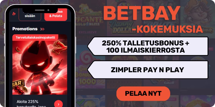 BetBay kokemuksia todella isolla tervetulobonuksella.