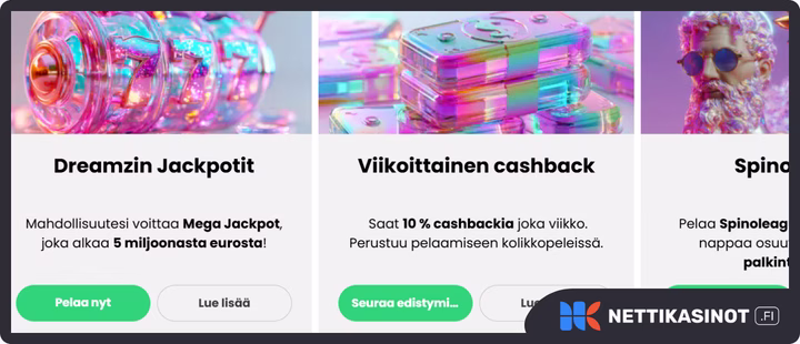 Dreamz kampanjat ja bonus