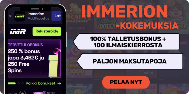 Immerion kokemuksia 4-osaisella tervetulobonuksella.