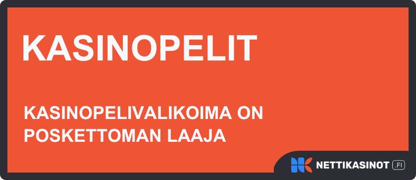 Kasinopelit netissä tarjoavat kasinoviihdettä nettipelaajille.