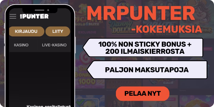 Mrpunter kokemuksia isolla tervetulobonuksella.