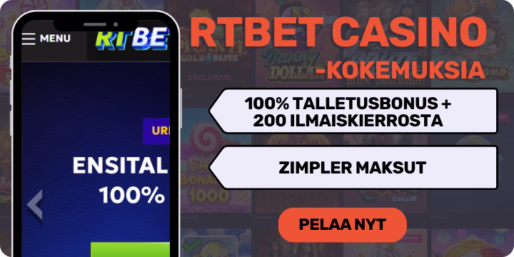 RTBet kokemuksia isolla tervetulobonuksella.