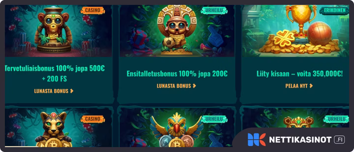 Spinanga kampanjat ja bonus