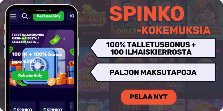 Spinko kokemuksia 5-osaisella tervetulobonuksella.