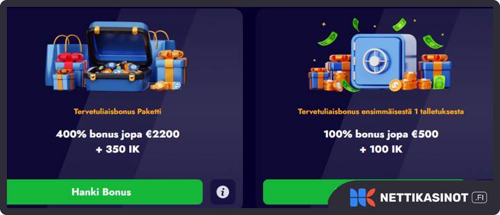 Spinko kampanjat ja bonus