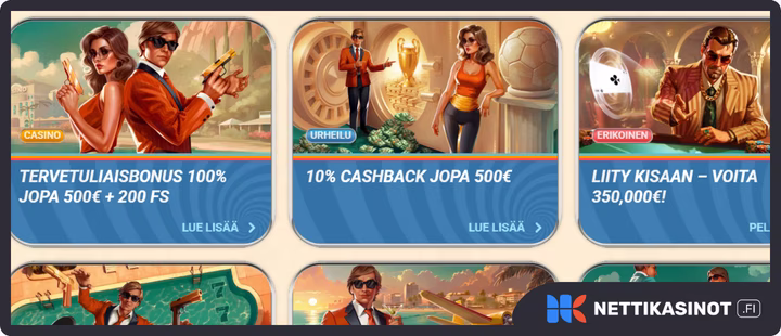 Vegasino kampanjat ja bonus