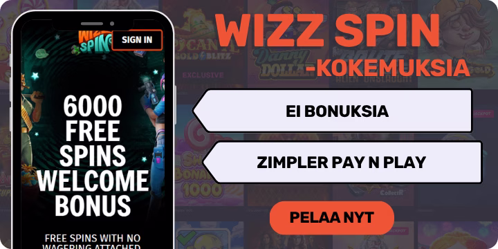 Wizz Spin kokemuksia pikakasinon tyyliin.