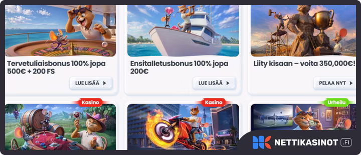 Casimbo kampanjat ja bonus