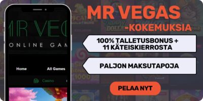 Mr Vegas kokemuksia isolla tervetulobonuksella.