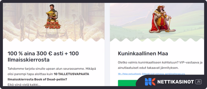 Casilando kampanjat ja bonus