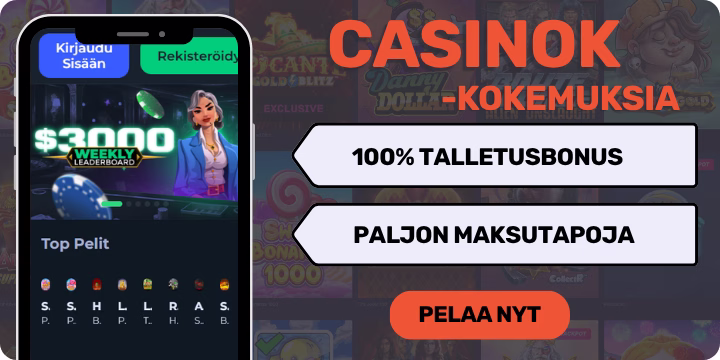 CasinOk kokemuksia 3-osaisella tervetulobonuksella.