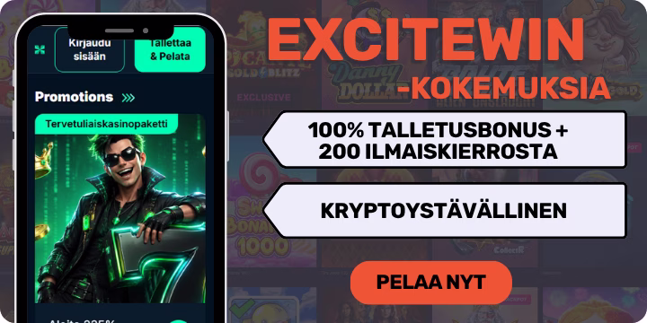 ExciteWin kokemuksia isolla tervetulobonuksella.