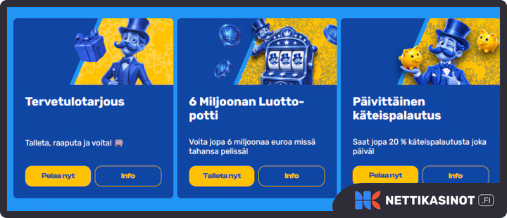 Luottokasino kampanjat.