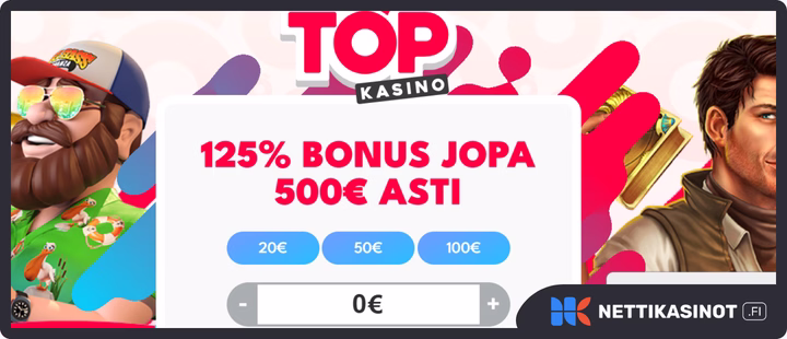 Topkasino kampanjat ja bonus