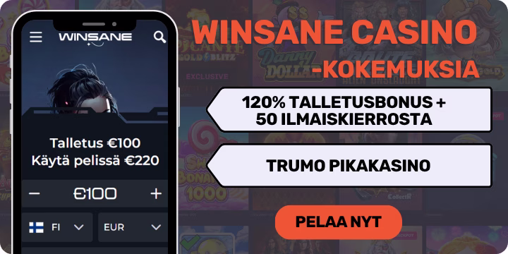 Winsane kokemuksia uniikilla tervetulobonuksella.