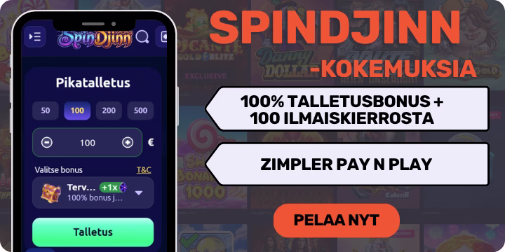 SpinDjinn kokemuksia isolla tervetulobonuksella